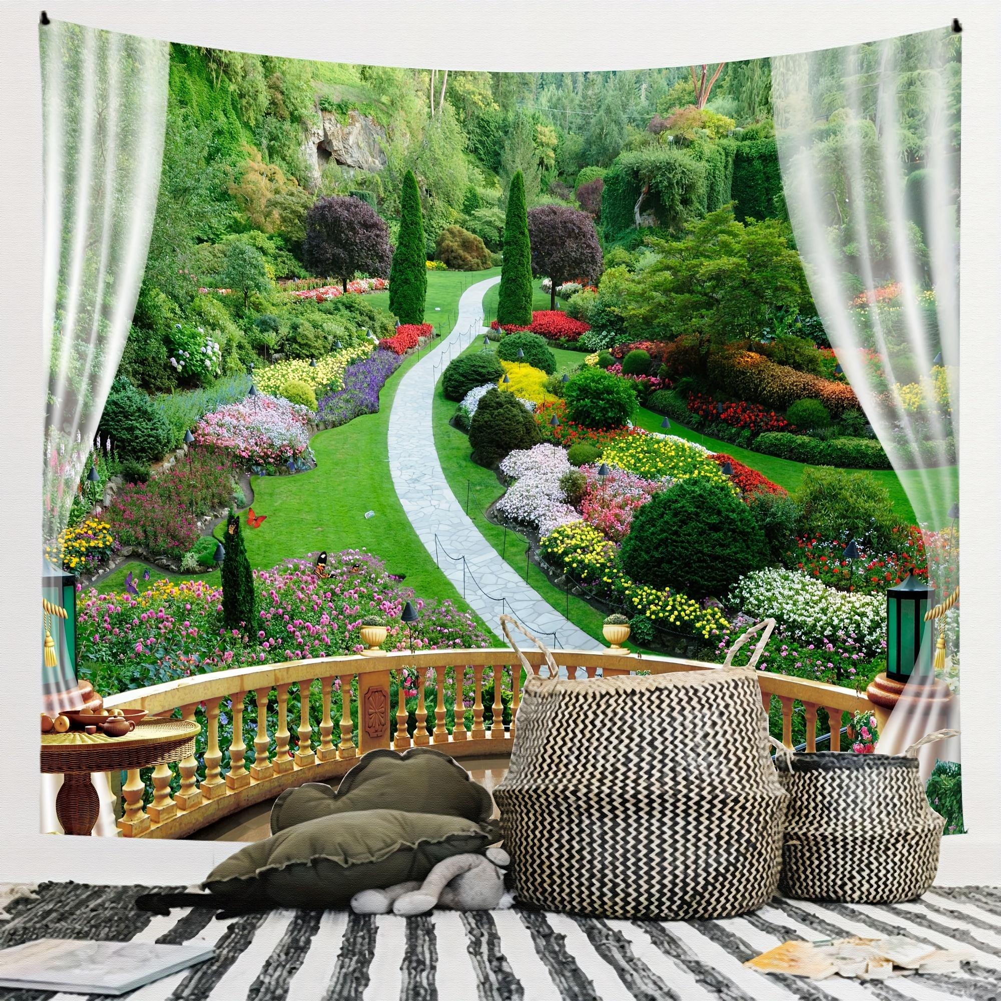 

Окно лесной пейзаж живопись гобелен настенный богемный стиль психоделическая мандала спальня домашний декор 230x180cm