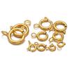 10pcs Stainless Steel Spring Clasp Round Keychain Clips Hook Buckles Connector for Bracelet Necklace DIY Jewelry Making Supplies
