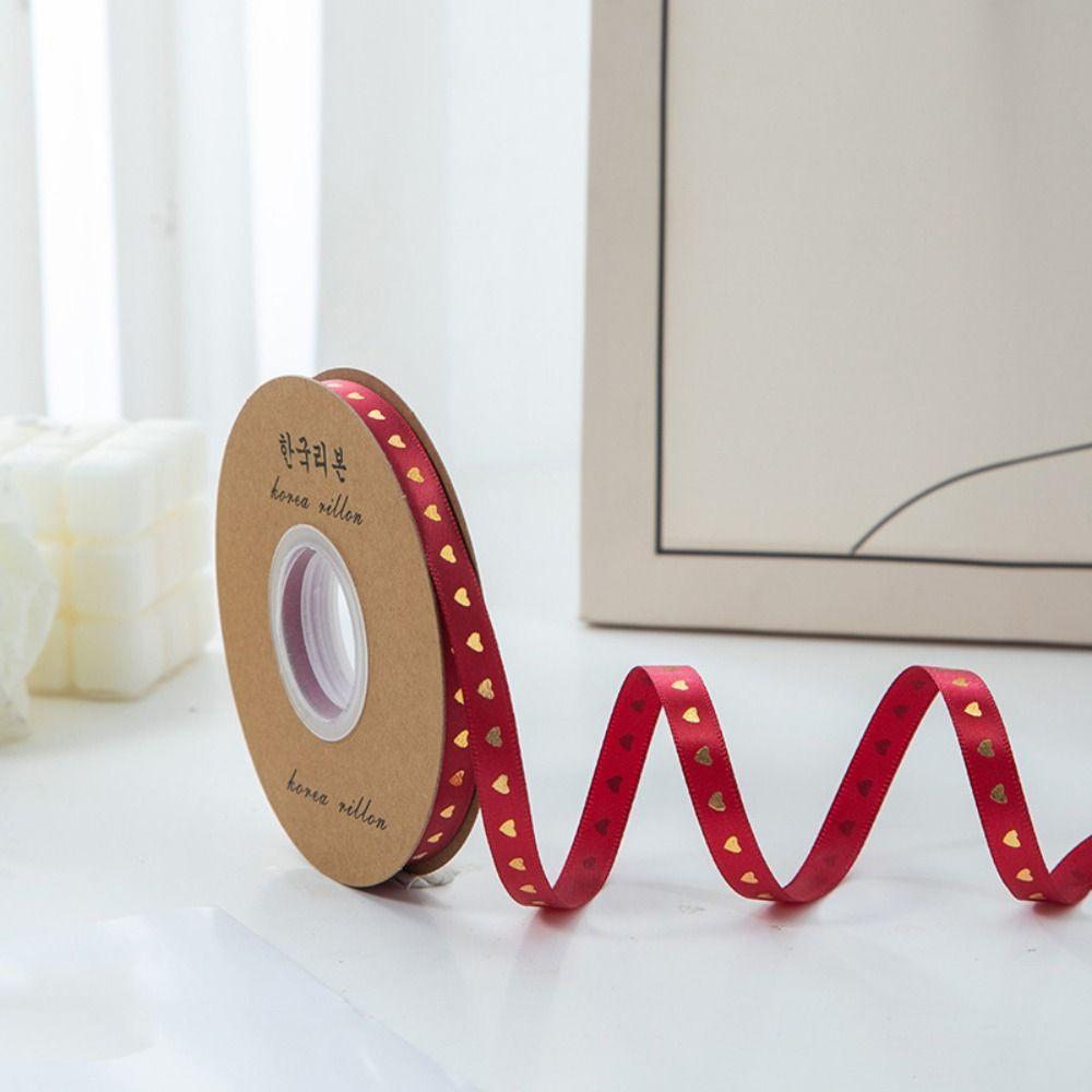 Love Printed Valentine's Day Series Ribbon 1cm*30 meters Gift Packaging Ribbon  Party