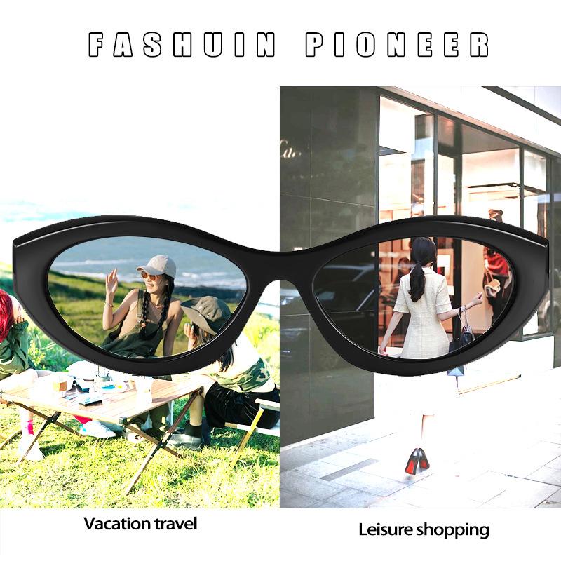 Cross Border Cat Eye Sunglasses PA Same Style Personalized Spicy European American Fashion Glasses 9069 UV
