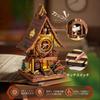ROBOTIME 3D Wooden Mechanical Cuckoo Clock with Soothing Sound and Moving Mechanical Craft DIY Craft Science and STEM Education for Full of Sense of