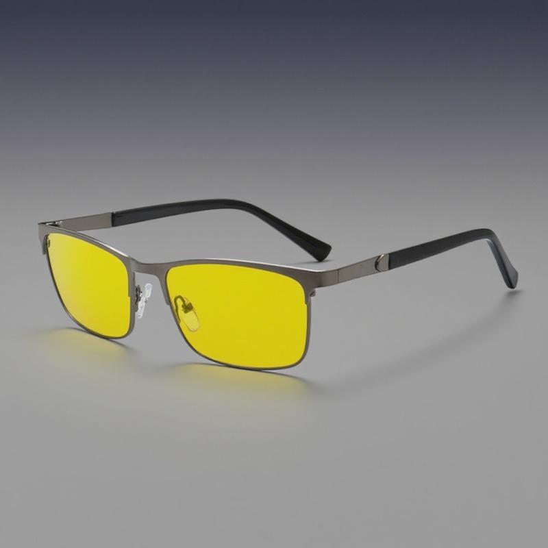 Polarized Night Vision Glasses Men'S Business Personalized Metal Driving Eyeglasses Ultra Light Comfortable Eye Protection