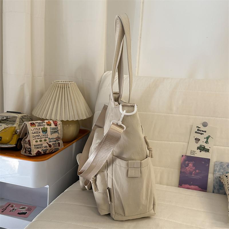 Large Capacity Commuter Shoulder Bag Women's Tote Bag Student Book Bag with Coin Purse