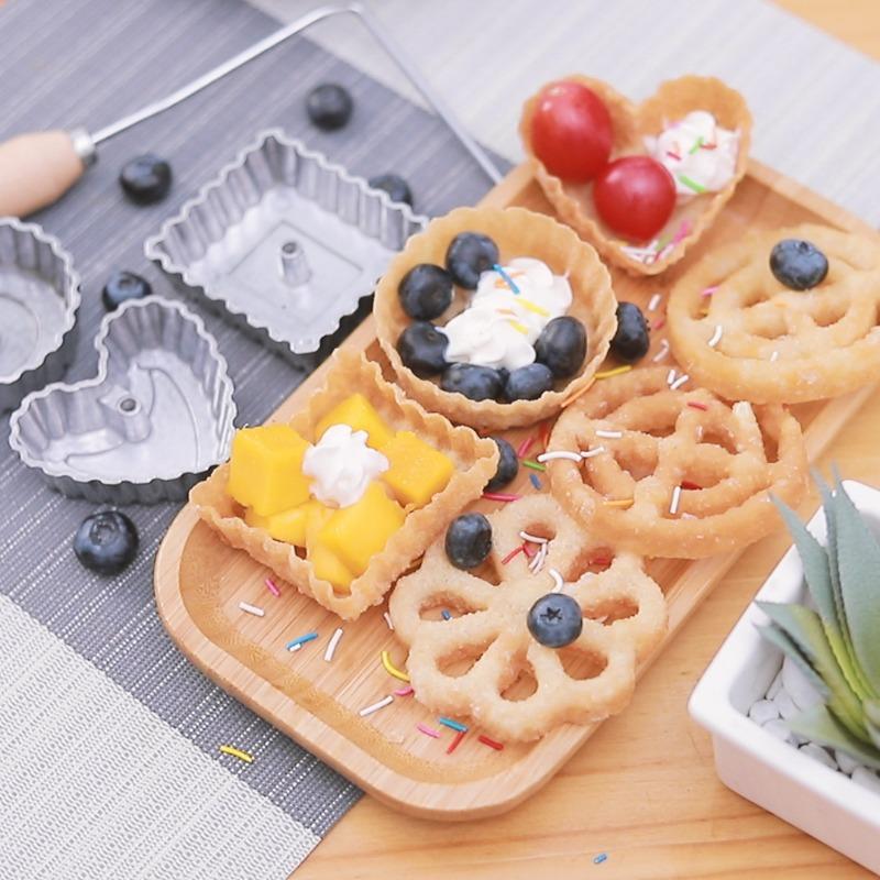 Aluminum Alloy Frying Mold Deep-Fried Dough Cake Mould Shrimp Cake Turnip Strip Spoon Snack Frying Mold Kitchen Baking Tools