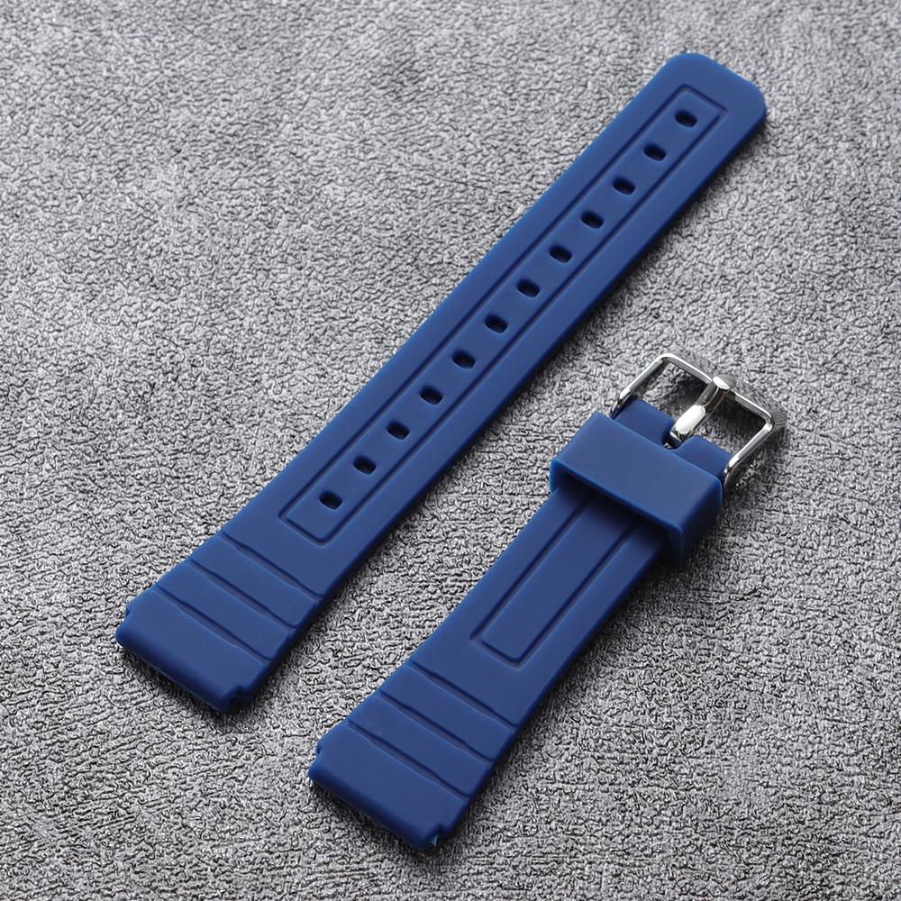 

18 мм м який силіконовий ремінець для Casio F-91W F84 W800H SGW400 F105/108 A158/159/168AE1200/1300 Водонепроникні гумові спортивні ремінці для годинника 18mm