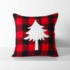 1PC Federa Nuan Series a Quadri Rossi Poliestere Natale Cuscini Decorativi Divano Letto Copricuscino 45x45cm