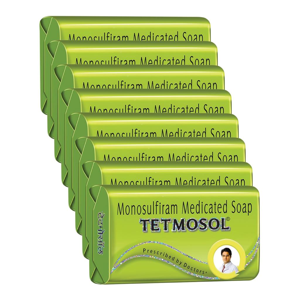 Tetmosol Medicated Soap Pack of 8 100g Each – Anti-Itch Skin Care for Daily Use Adults & Children
