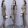 Conjunto de traje casual de primavera y otoño Conjunto de dos piezas de pantalones de traje pequeños de moda para mujer