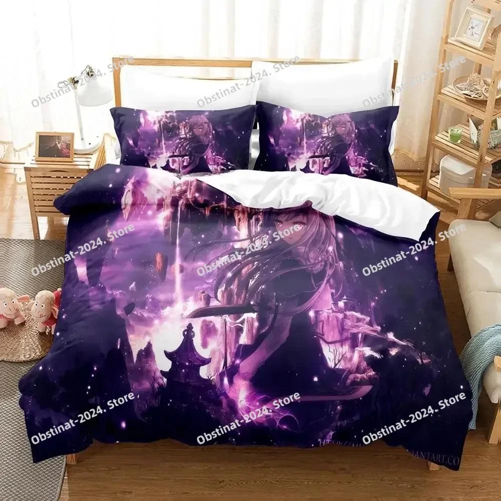 Comforter Kawaii Anime Absolute Duo Bedding Set Printed Bed Set With Single Double Queen King Size Boys Girl Adult