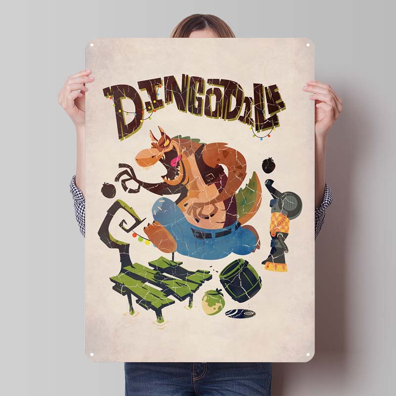 Crash Bandicoot Posters Classic Game Metal Signs Wall Art Mural Custom Tinplate Plaques for Gamers Gaming Room Decoration Retro