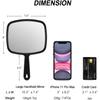 10.3" L x 7.4" W Hand Mirror for Home and Barber, Black