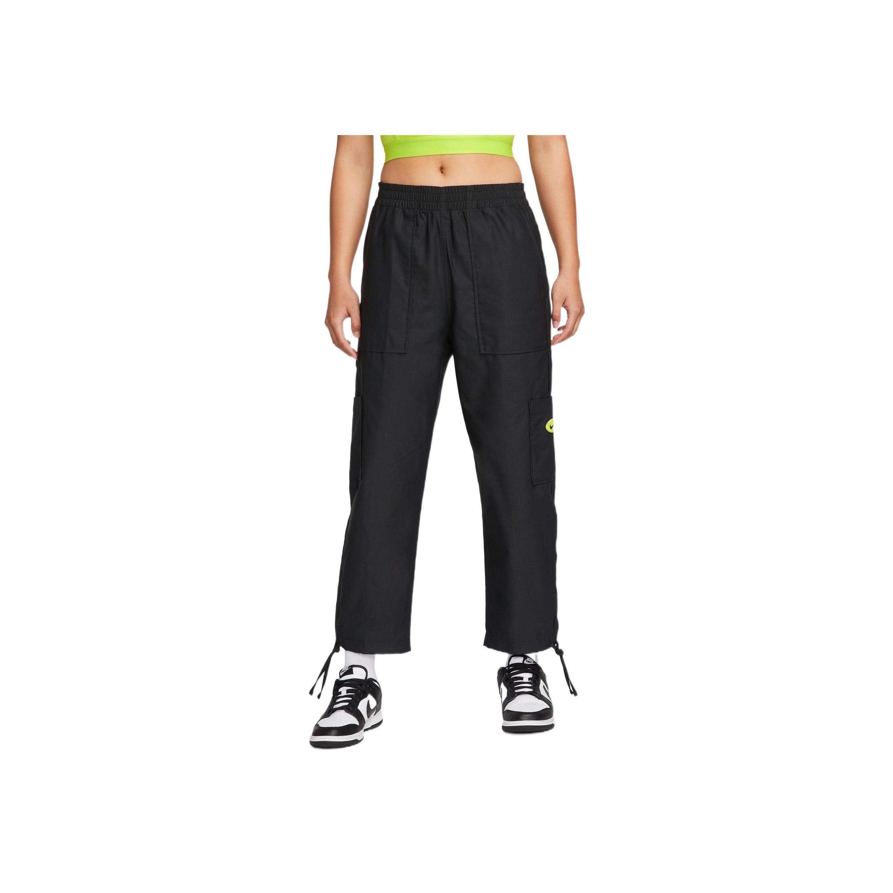 

Женские брюки Nike с эластичным поясом, завязками по краю и боковыми карманами, черные DM6571-010 XL