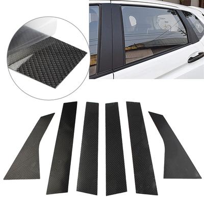 Carbon Fiber Look Door Window Pillar Post Trim Cover For Honda Accord 2018-2021