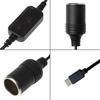USB Male 5V To 12V Car Cigarette Lighter Socket Female Step Up Cable Inverter Converter for Driving Recorder GPS E-Dog