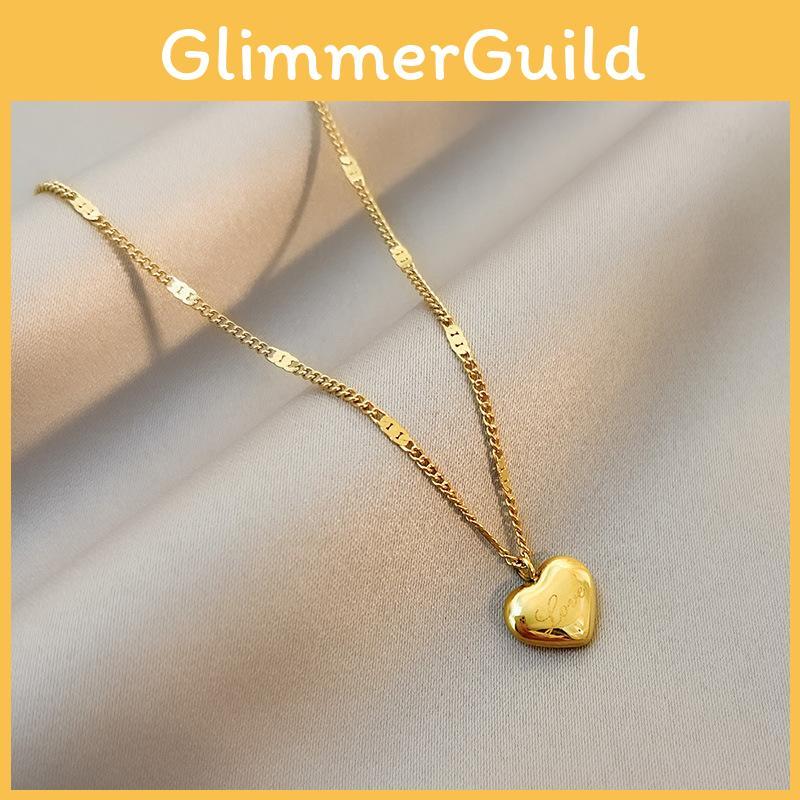 Minimalist Titanium Steel Letter Pendant Necklace With Gold Plating For Daily Wear And Gifts