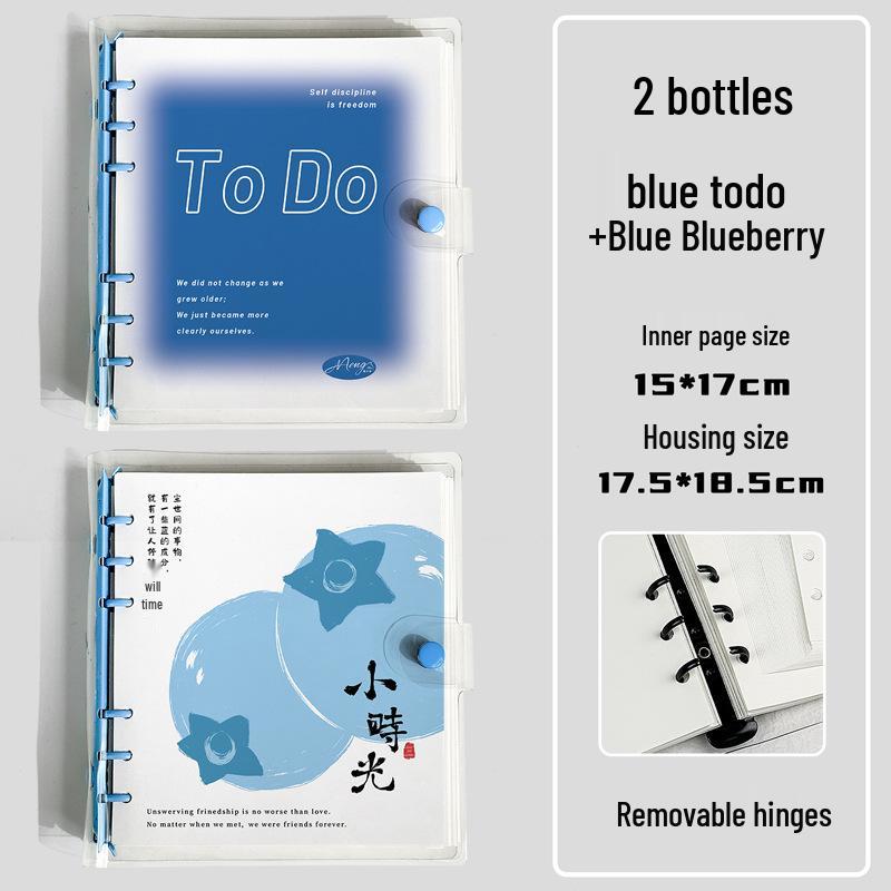 Premium Blue Transparent Soft Leather Notebook for Students