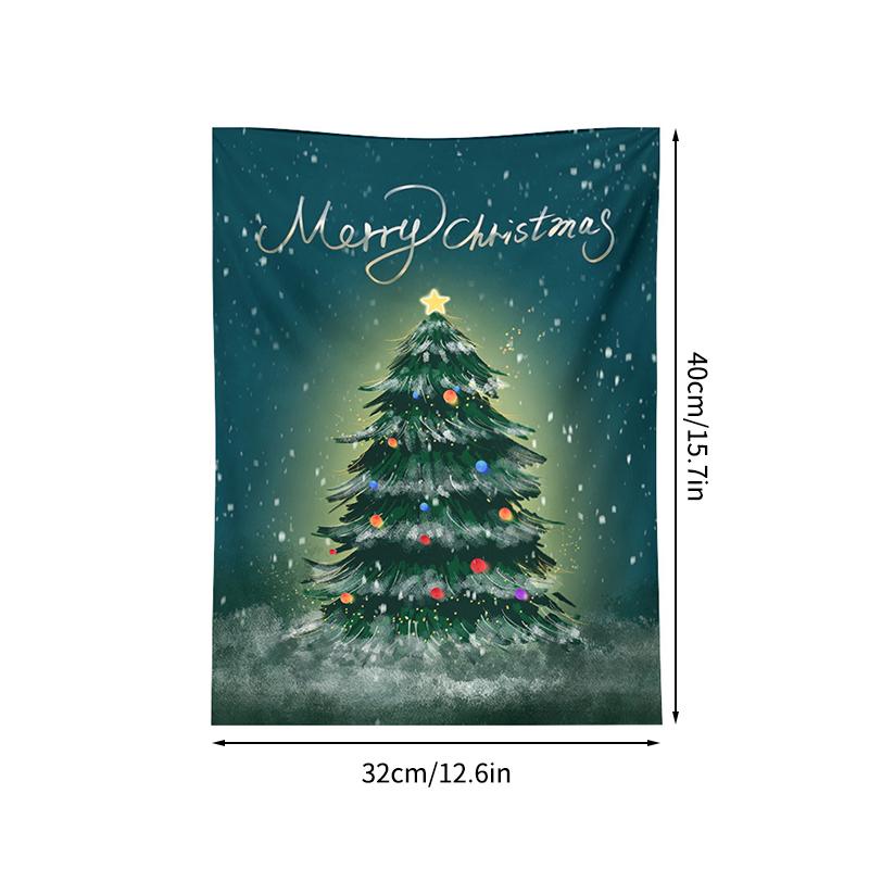 Christmas Decorative Hanging Tapestry Room Backdrop Photo Props Wall Tapestry Xmas 2025 New Year Hanging Cloth