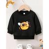 European Sizes Adorable Bee Print with Cute Small Eyes, a Durable And Wrinkle-Resistant Sweatshirt for  Kids Aged 0-3