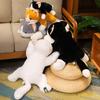 Cute Cat Plush Toy Realistic Stuffed Lying Cat Fluffy Doll Soft Texture Birthday Present Perfect Gift for Xmas Simulation Animal Toy