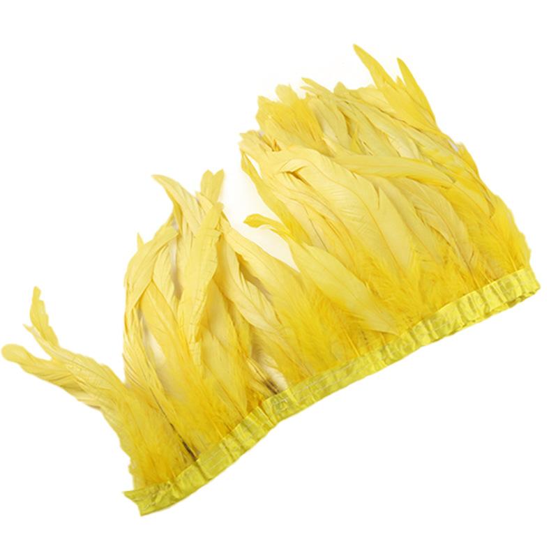 20-25Cm Dyed Cock Tail Feathers Edging Stage Show Costume Shawl Costume Accessories