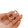 Korean Light Luxury Silver Double-Layer Round Intersecting Versatile Earrings