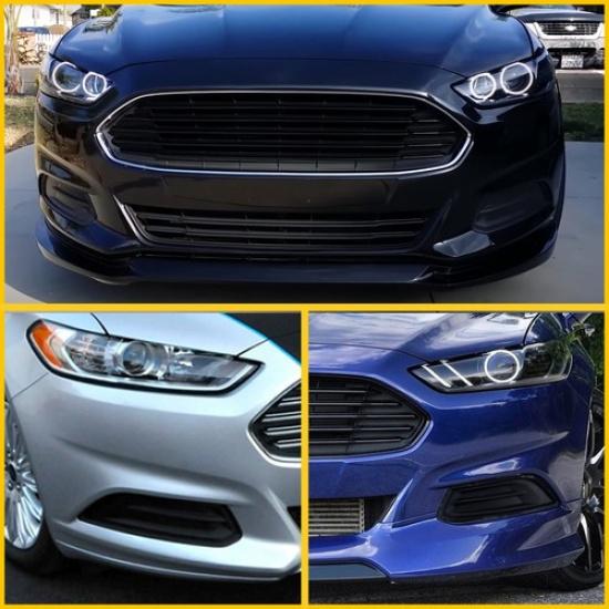 2X Driver & Passenger Side Fog Light Cover For 2013-2016 Ford Fusion Black LH+RH