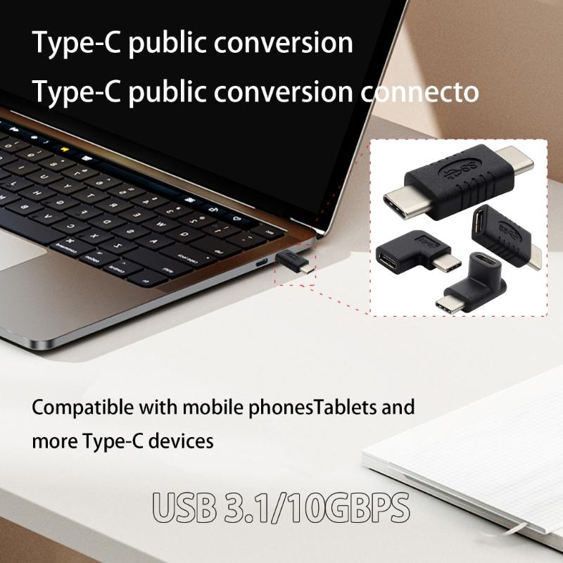 USB C Adapter Type C Coupler Supports 60W Fast Charging and Efficient Data Transfer Male to Female/Male