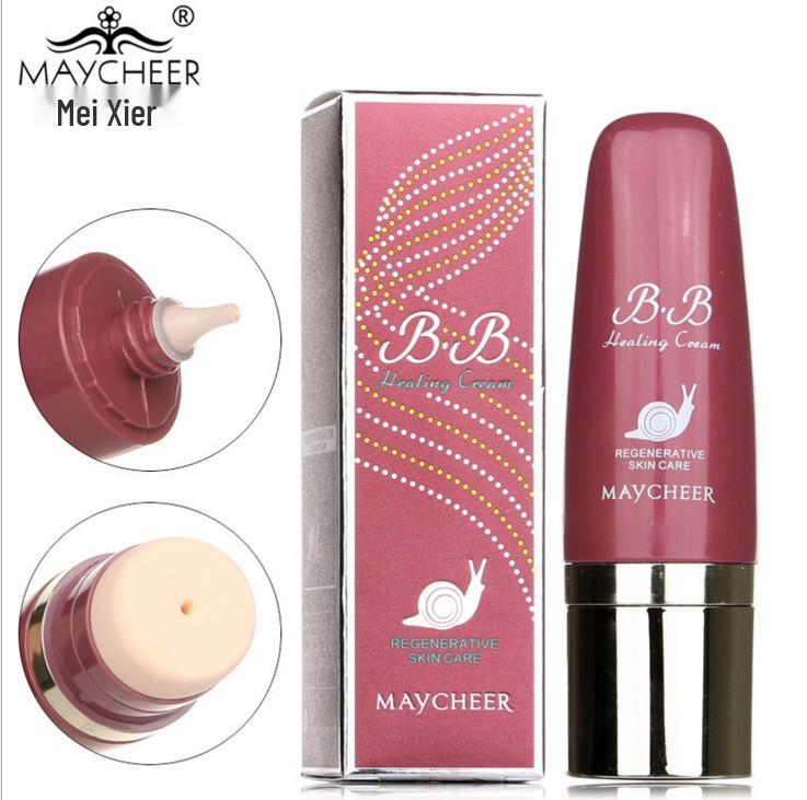 MAYCHEER Snail Rejuvenating Multi-effect BB Cream with Sponge Applicator