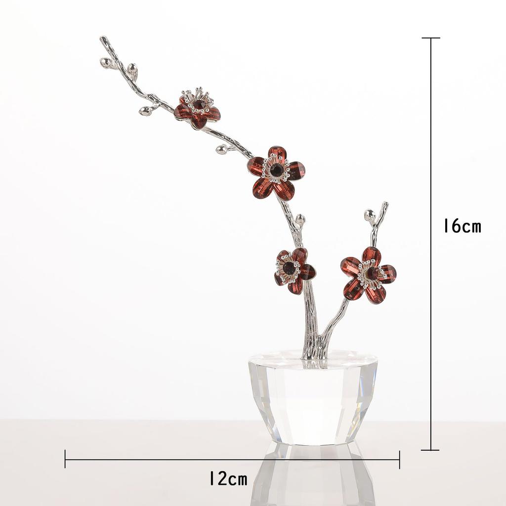 Kertari Geburtstagsgeschenk für Frauen, beliebte K9-Kristallblume, künstliche Blumenornament, Inneneinrichtungstag, 60. Geburtstagsfeier, Hochzeitstag
