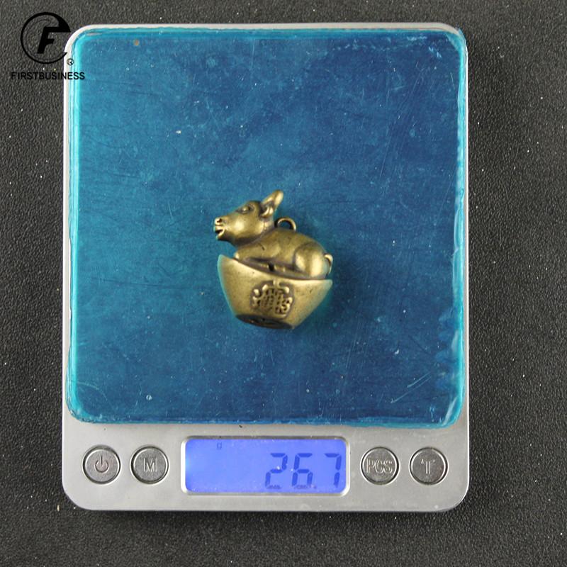 Винтажные Медные 12 Знаков Зодиака Бык Любовь Статуэтки Украшения Медные Счастливые Фигурки Быка Сувенир на 2021 Год Быка Чайные Фигурки Брелоки Подарки