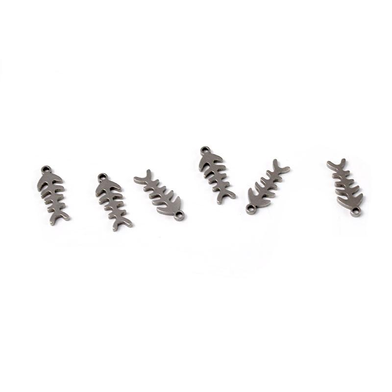 

20Pcs Stainless Steel Cross/Fishbone/Blade Charms Pendant DIY Necklace Earrings Bracelets Pendants Jewelry Making Accessories