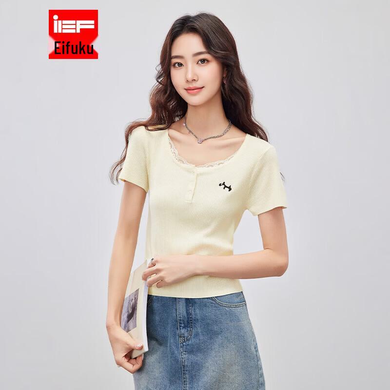 

IEF Women s Slim-fit Lace Knit Top One Size