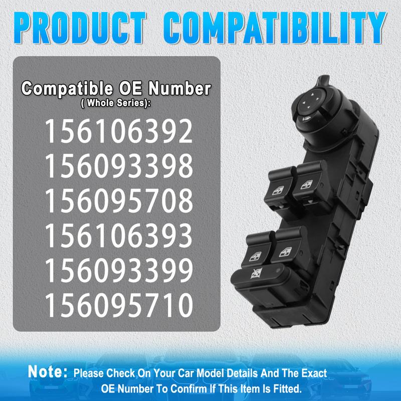 Front Left Electric Window Lift Control Switch With /Without Folding For Alfa Romeo Giulietta 940 2010- 156106392,156093398
