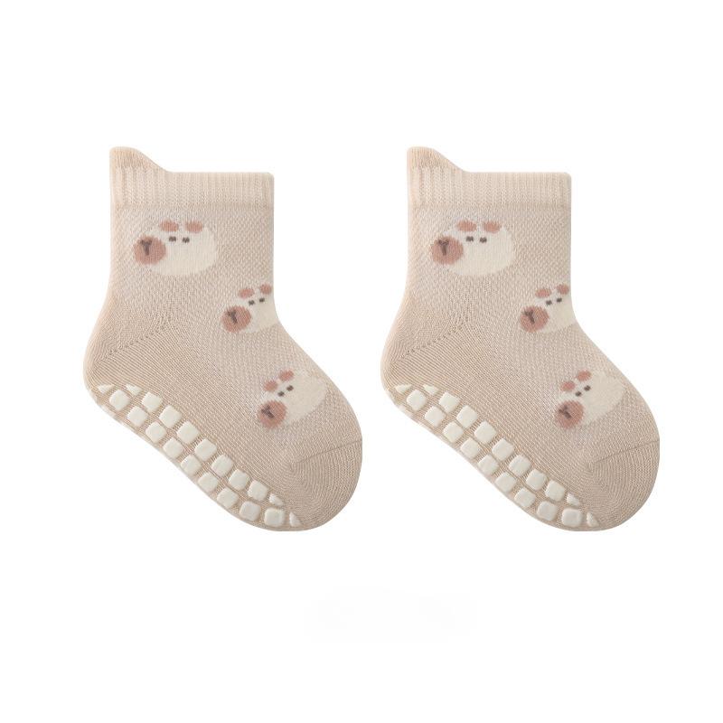 Childrens Non-Slip Socks Cute Cartoon Pattern Kids Boys Girls Floor Socks Comfortable Breathable for Toddler