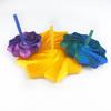 3D Printed Star Fractals Hexagon with Handle Whirling Spirals Design,Star Shape Fidgety Toy Decorative Ornament Gift