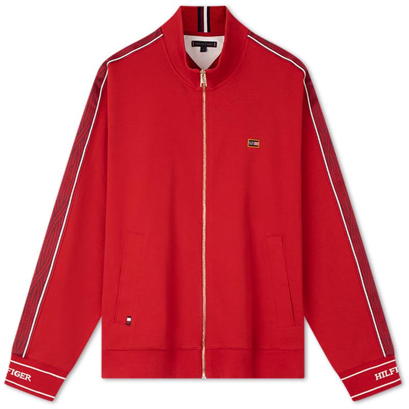 Tommy Hilfiger Men's Year of the Snake Double-Knit Cardigan Sweatshirt