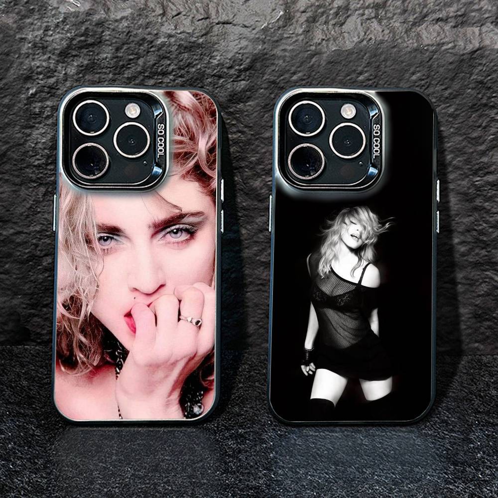 Singer M-Madonna Phone Case For iPhone17, 16,15,14,13,12 Pro Max Black Candy Matte Shockproof Cover