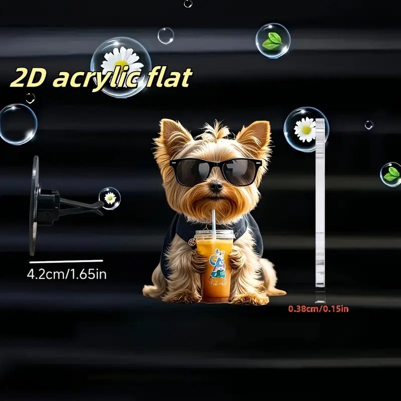 Acrylic Car Vent Clip Aromatherapy Air Freshener Holder 2D Decorative Clip For Car Ac Vents