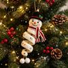 Ornamenti Fai da Te a Forma di Pupazzo di Neve all'Uncinetto Kit Appendiporta, Set Artigianale Fatto a Mano per le Feste, Decorazioni per la Casa per Parete di Natale, Finestra, Festa di Capodanno