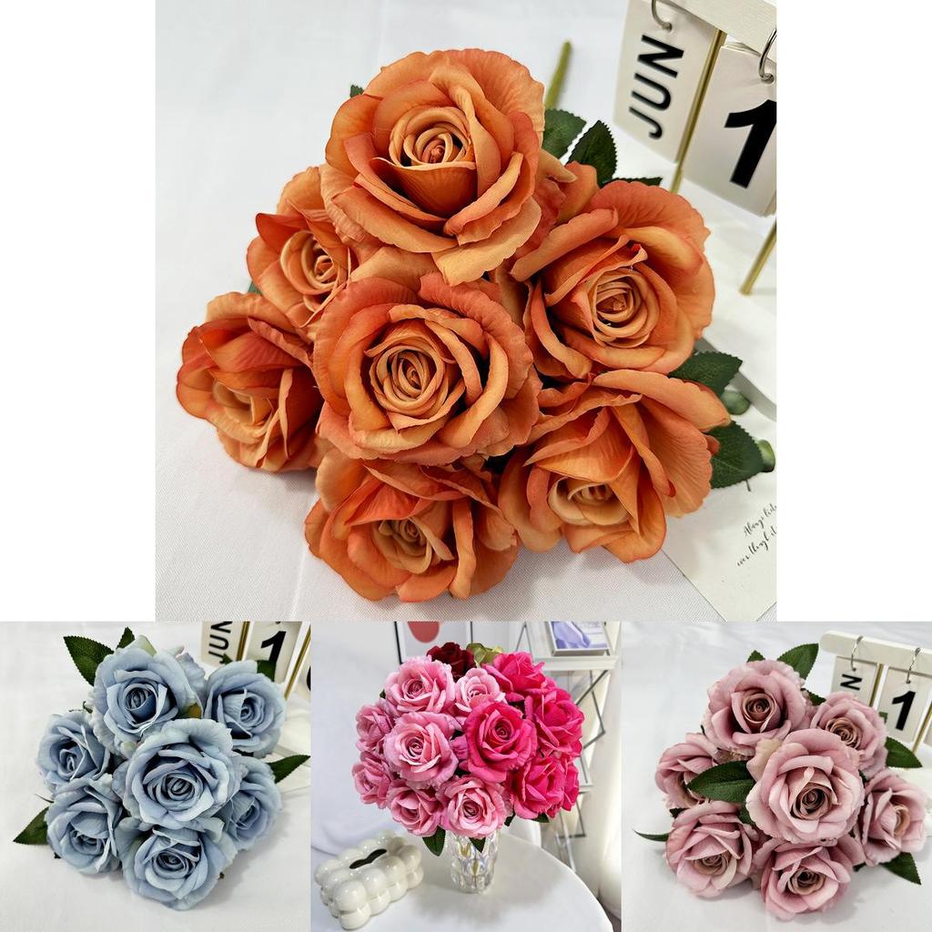Romantic Rose Home Decor Wedding Table Centerpiece Faux Flowers For Interior Design