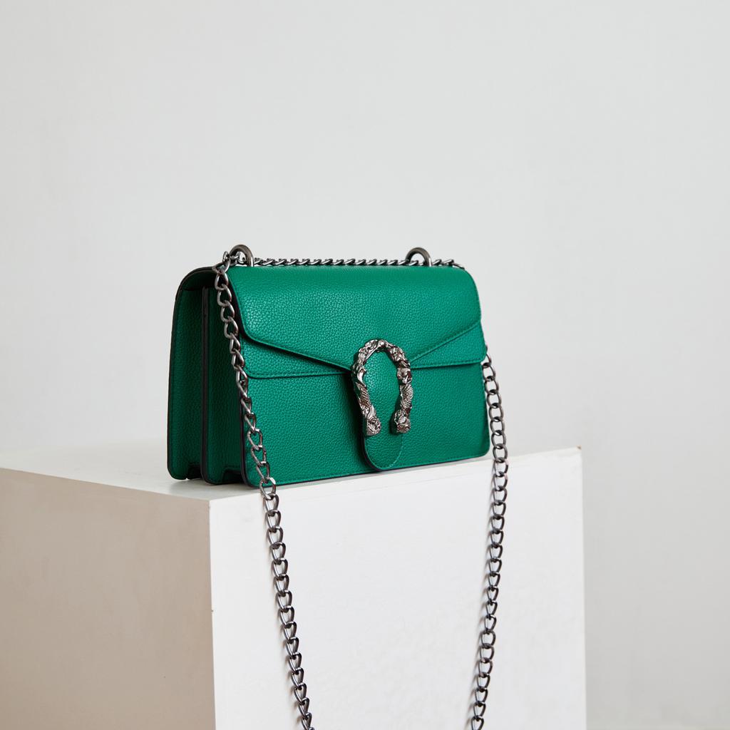 Autumn and Winter New Fashionable Lychee Pattern Same Chain Bag Single Shoulder Oblique Span Women's Bag