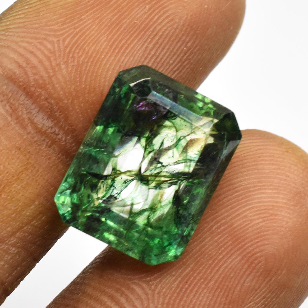 Natural Green Emerald Loose Gemstone 10.10 ct with Emerald Cut for Jewelry Making and Crafts