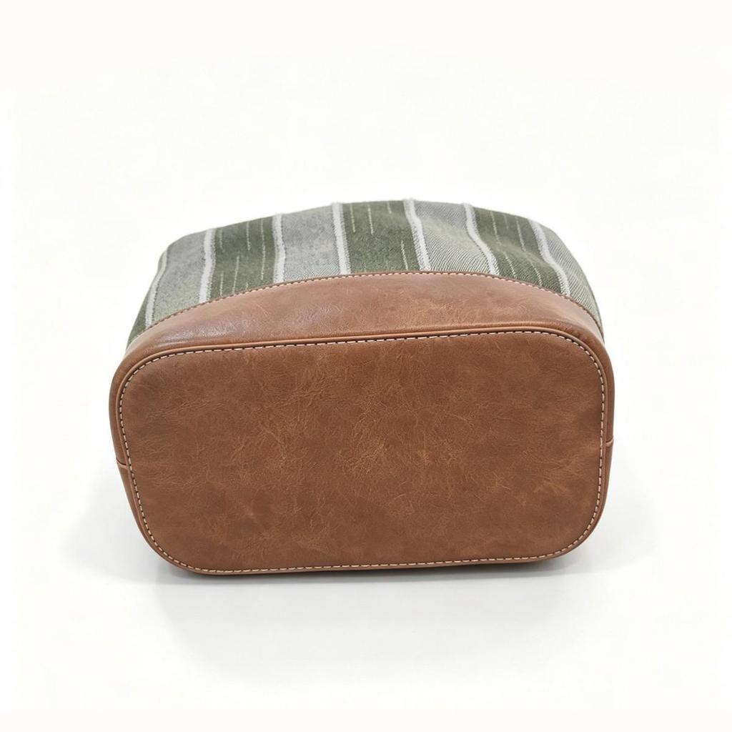 Women's High-End Striped Color Block Underarm Tote - Large Capacity