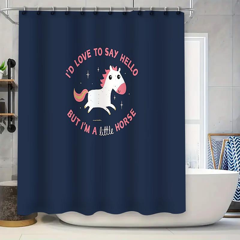 

Farmhouse Shower Curtain Rustic Barn Animals Chicken Cow Horse Country Farm Decor Bathroom Set Waterproof Home W60H190(CM)-1 Pcs