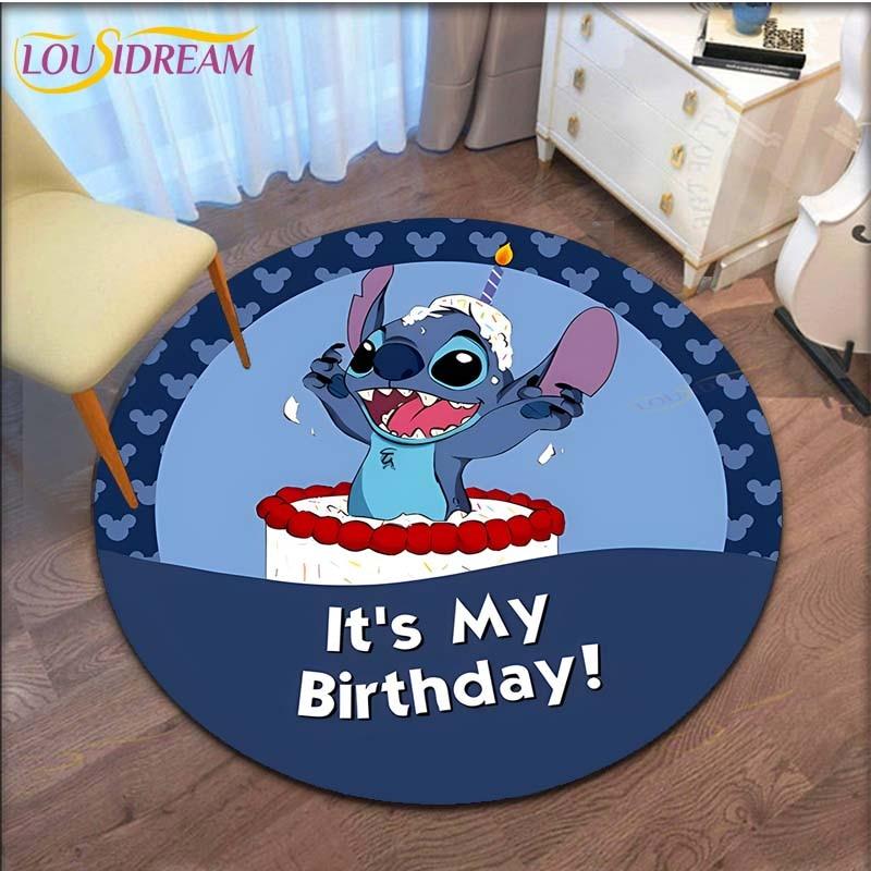 Cartoon Stitch Round Carpet for Living Room Carpet Floor Rug Bath Mat Bedroom Carpet for Children's Room Doormat