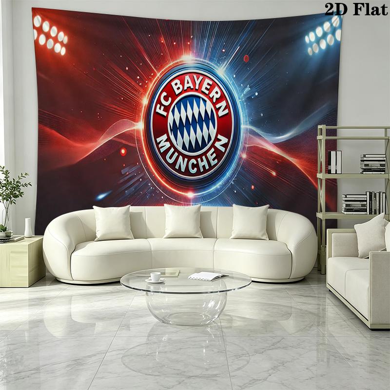 FC Bayern Munich Wall Tapestry Aesthetic Wall Hanging Printed Fabric Blanket Decorative Tapestries for Bedroom Living Room Home Decor