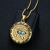 Vintage Ancient Egyptian Horus Eye Pendant Eagle Head Divine Eye Pendant Necklace 026 Fashion Trend Inlaid Zircon Men's Exquisite Jewelry