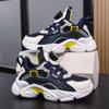Boys Sneakers Mesh Breathable Thick Bottom Heightened Rotating Buttons Girls Sneakers