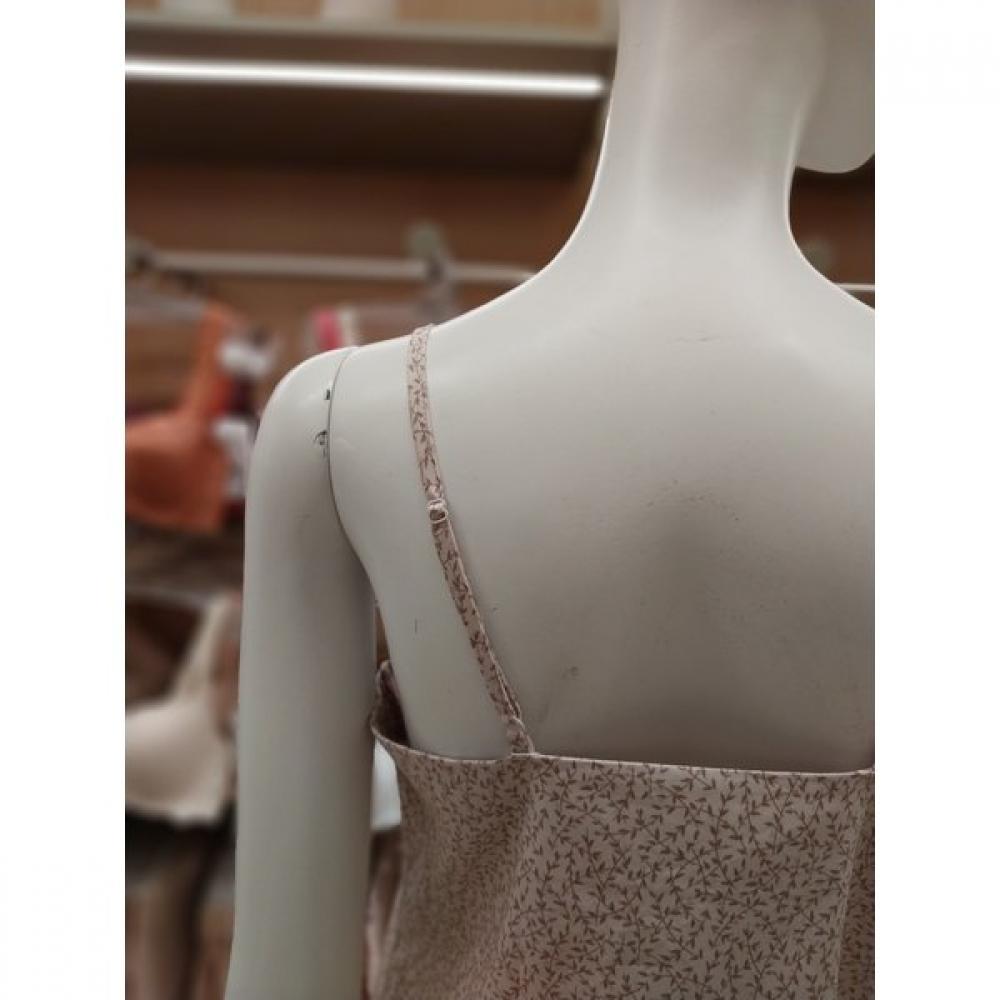 Barbara Pink Silk Cotton 100  Flower Pattern Chemisole  Acs4564s 