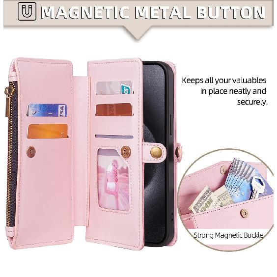 Walelt Leather Case For Xiaomi Redmi Note 11 SE 11T 11E 12T 12 12R Pro Speed Plus 11S 12R 12S 4G 5G Zipper Crossbody Phone Cover